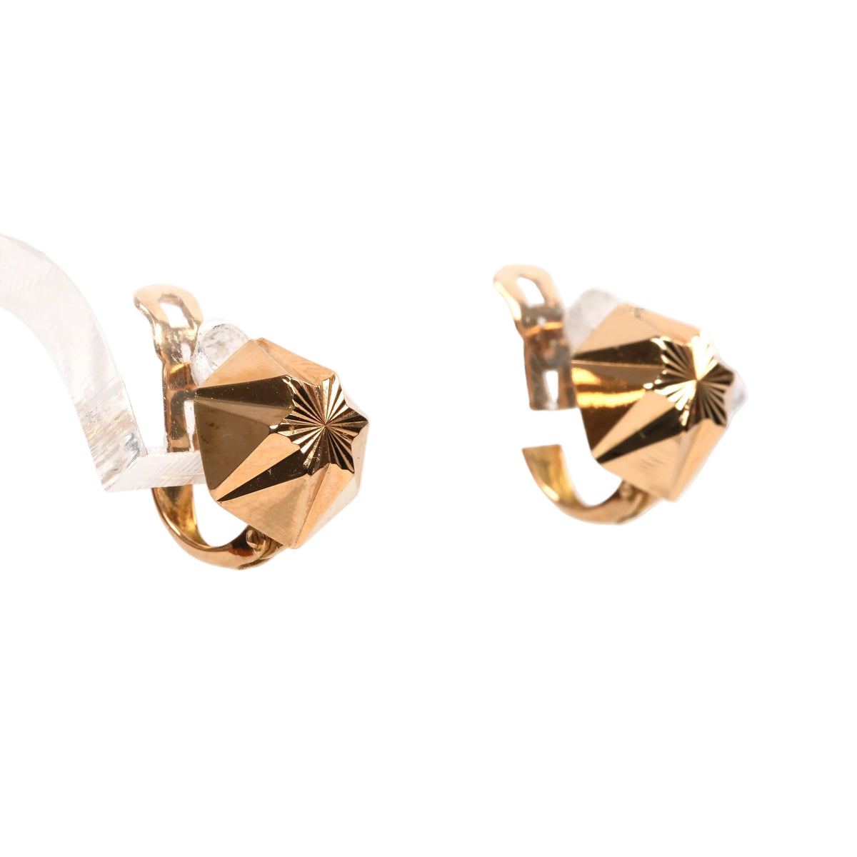 Yellow Gold Lever-back Earrings