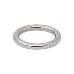 Ginette NY "Be My White" Domed Wedding Band in White gold