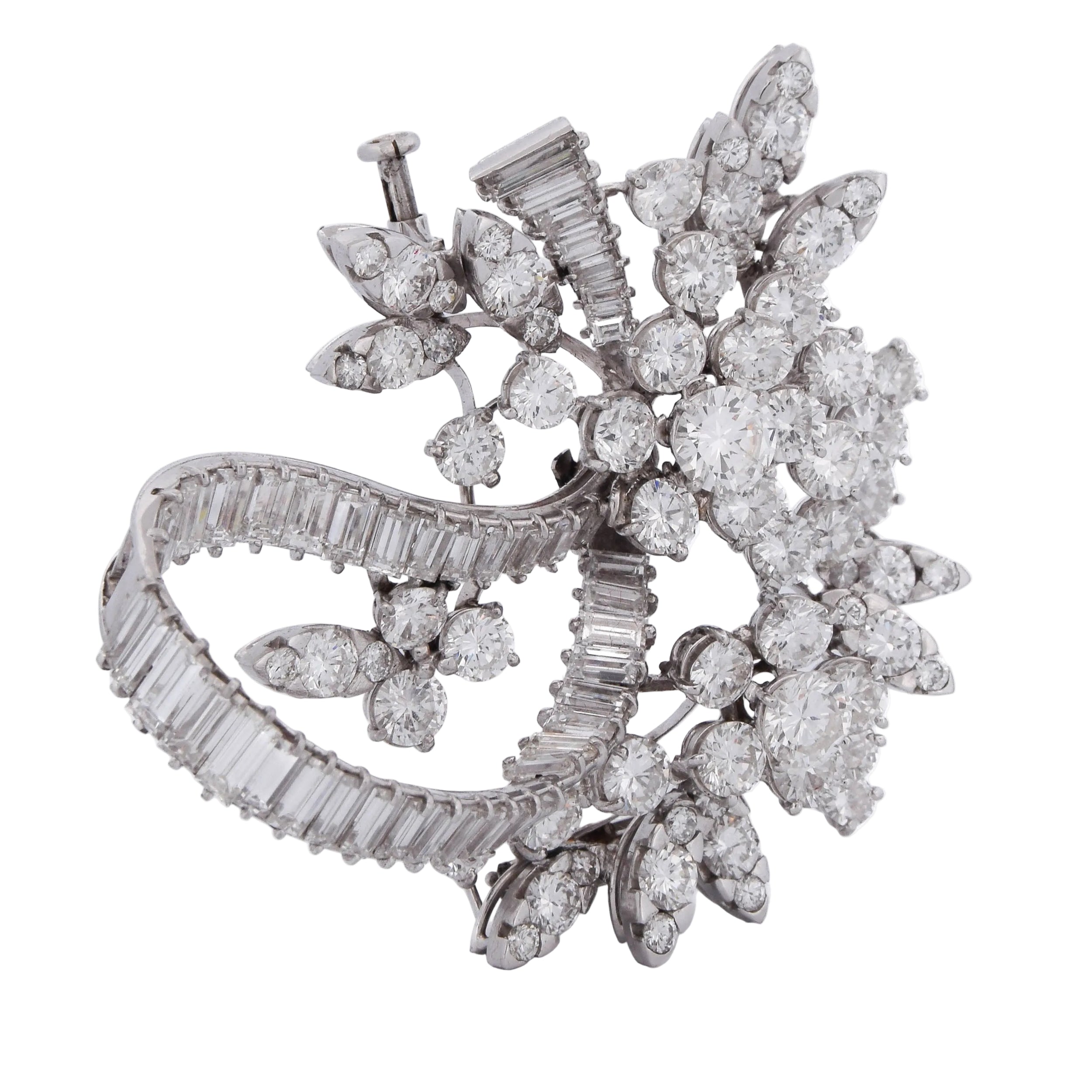 Platinum and Diamond Brooch