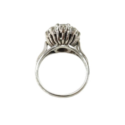 Marguerite Ring in White Gold, Sapphire, and Diamonds