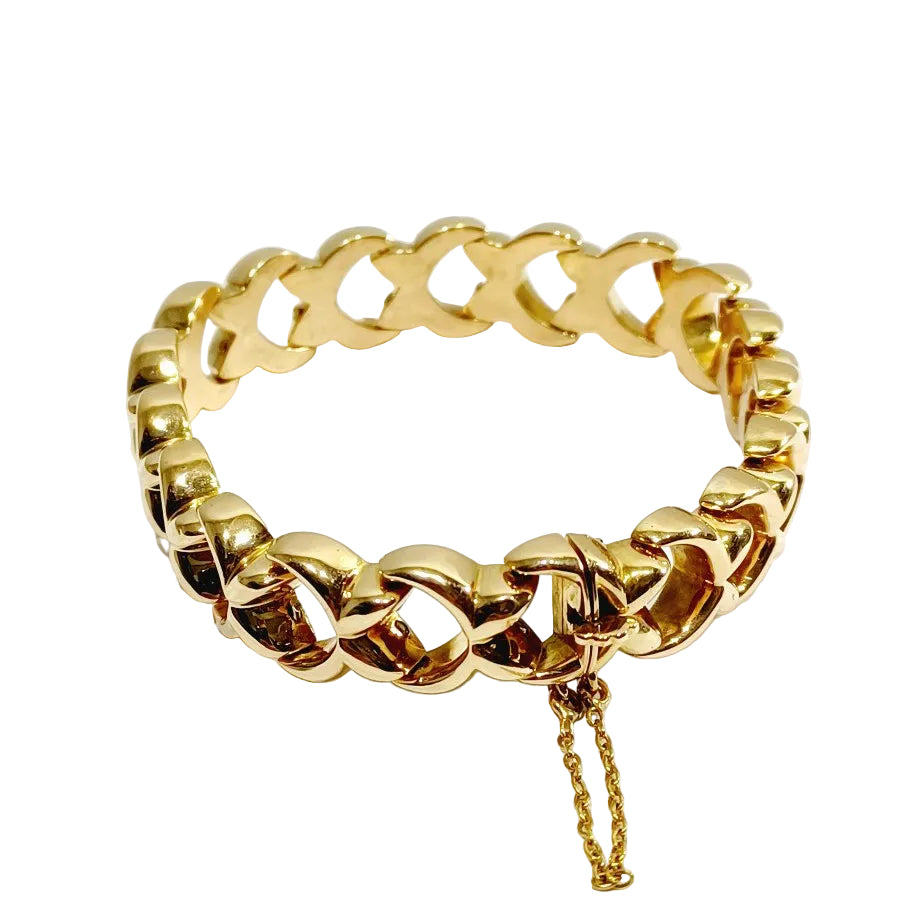 Bracelet Maille en or champagne