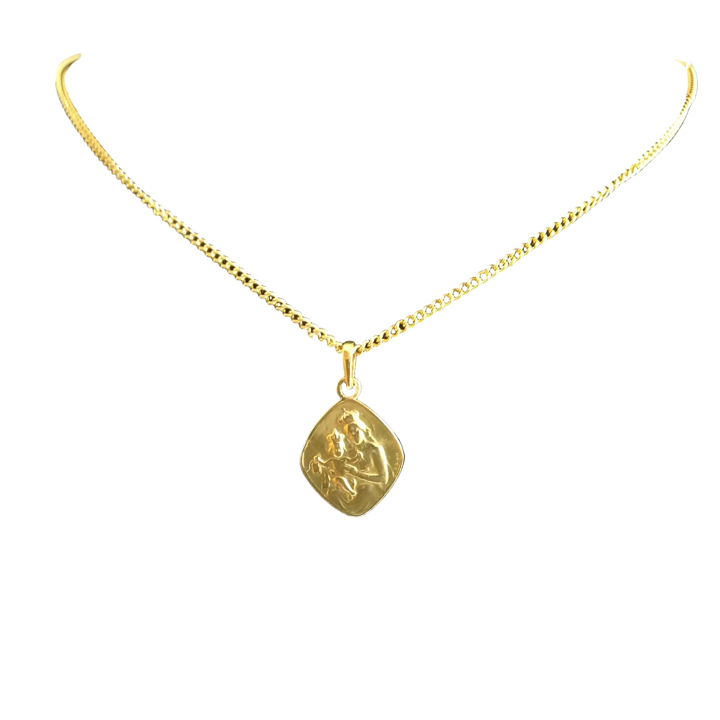 Yellow gold Scapular Medal