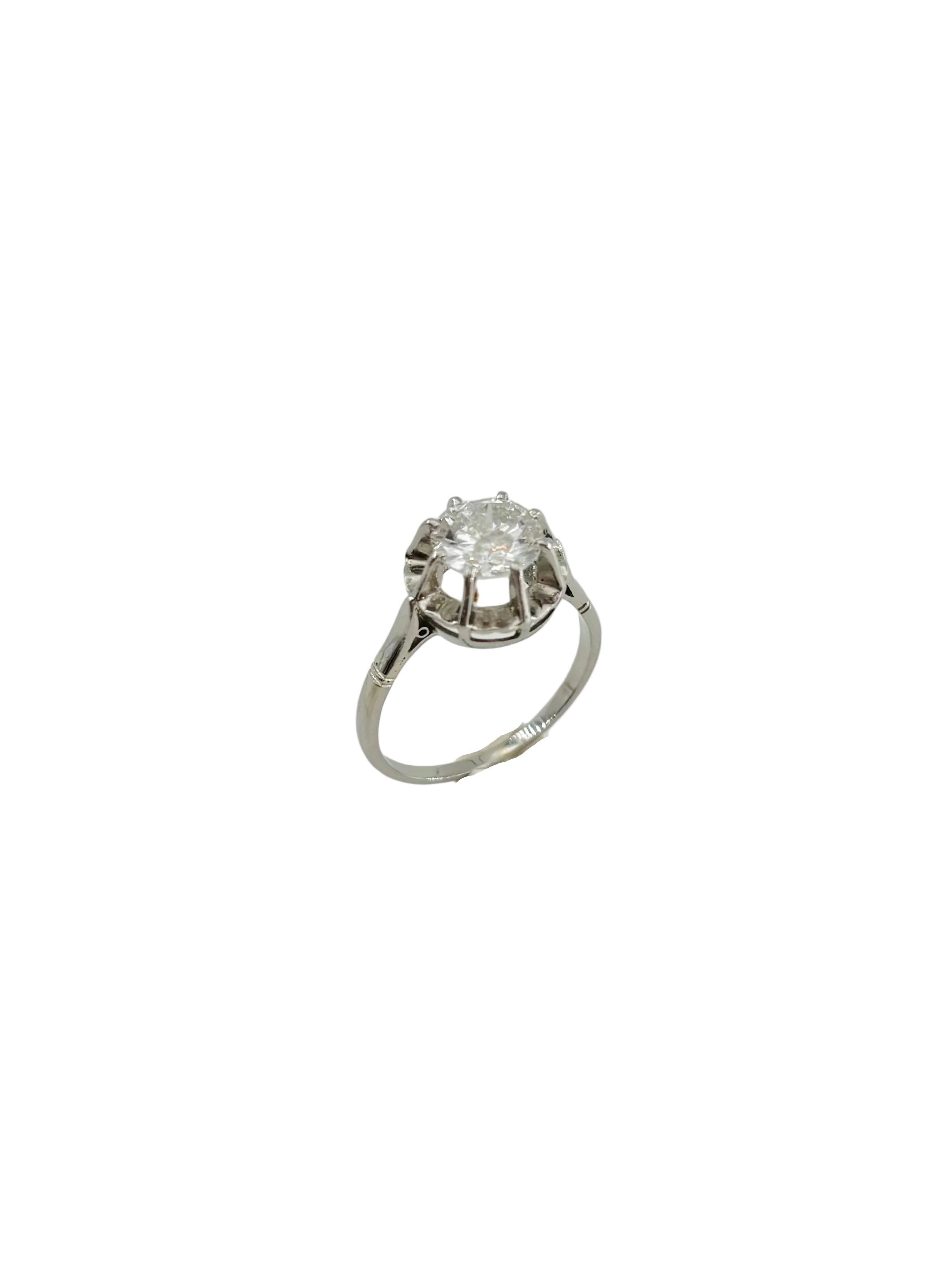 Bague Solitaire en platine et diamant