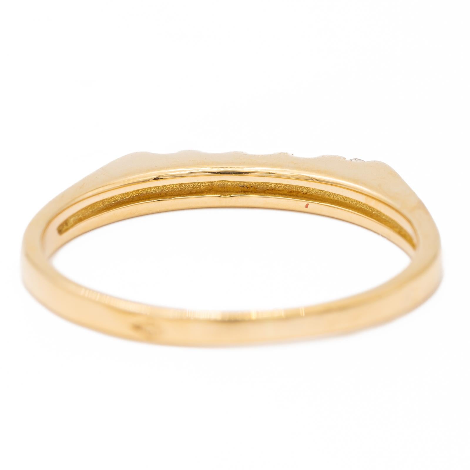 Bague Demi alliance Or jaune  Diamant