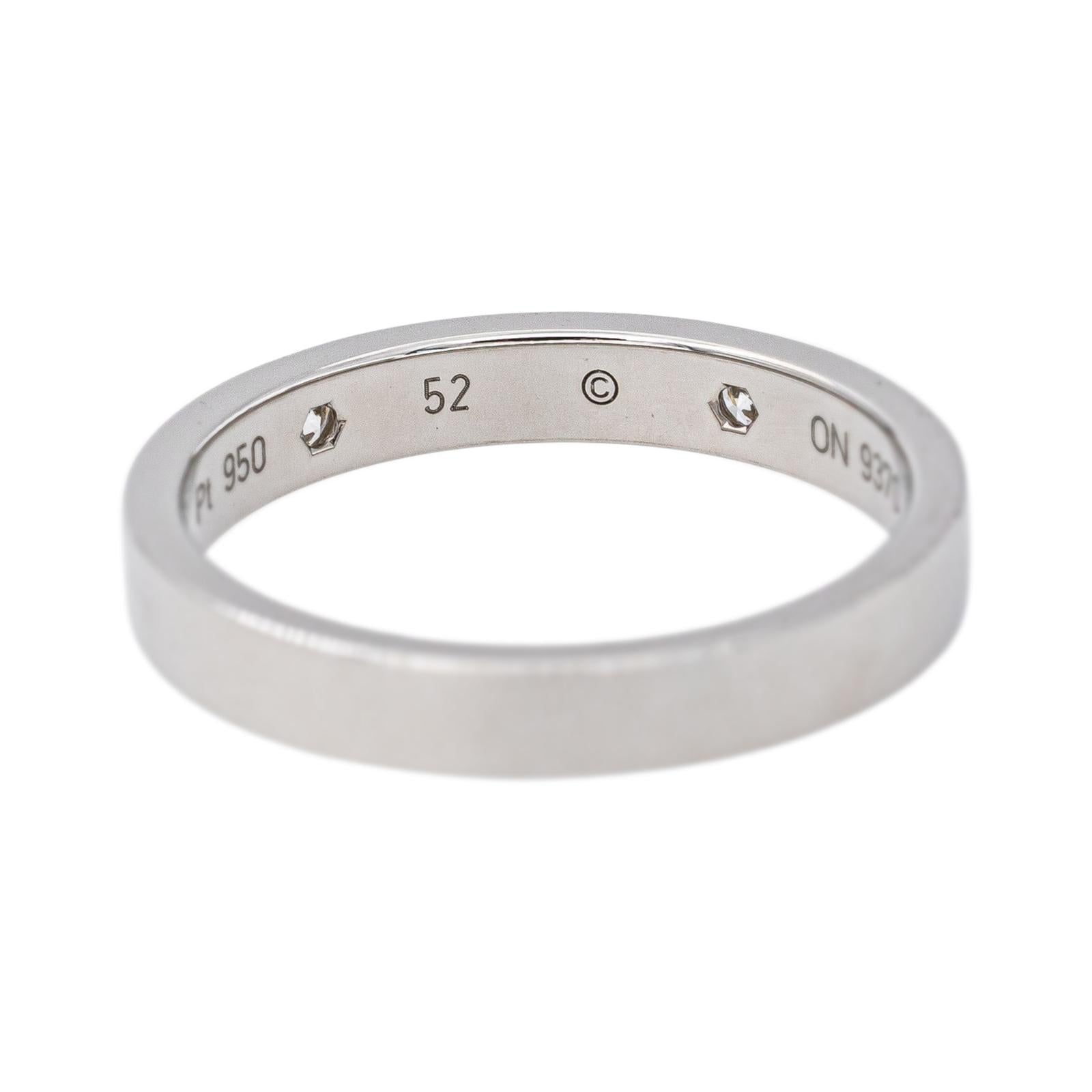Cartier C de Cartier Wedding Band in Platinum with Diamonds