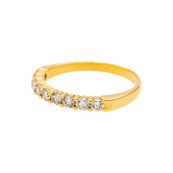 Ring Half-alliance Yellow gold diamond
