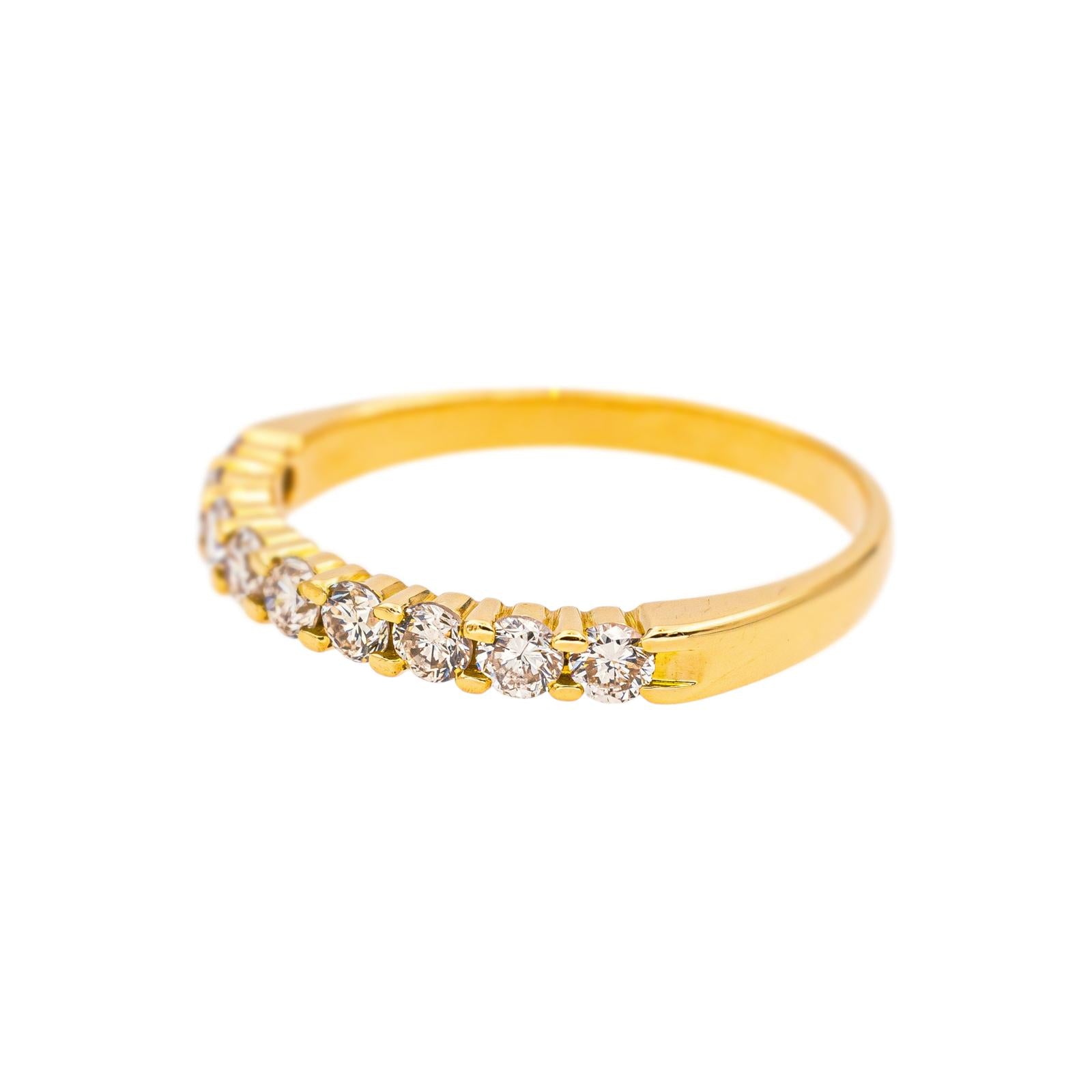 Ring Half-alliance Yellow gold diamond