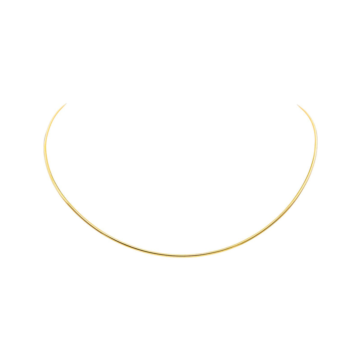 Yellow Gold Omega Link Necklace