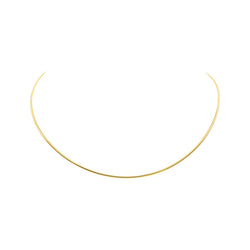Yellow Gold Omega Link Necklace