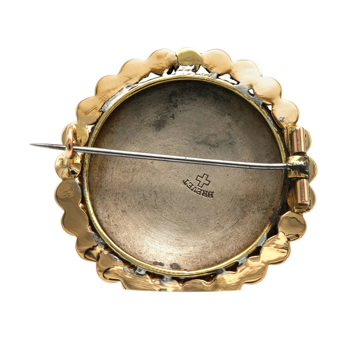 Yellow Gold and Enamel Brooch