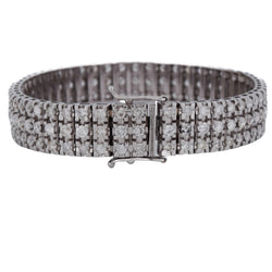 Bracelet Ligne en or blanc et diamants