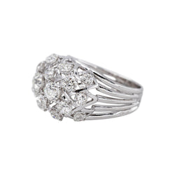 Platinum Diamond Dome Ring