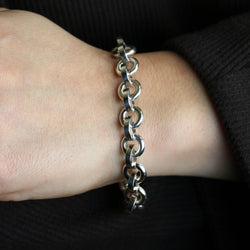 HERMÈS "Voltige" Silver Link Bracelet