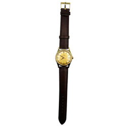 OMEGA "Constellation" Watch in Yellow gold and leather