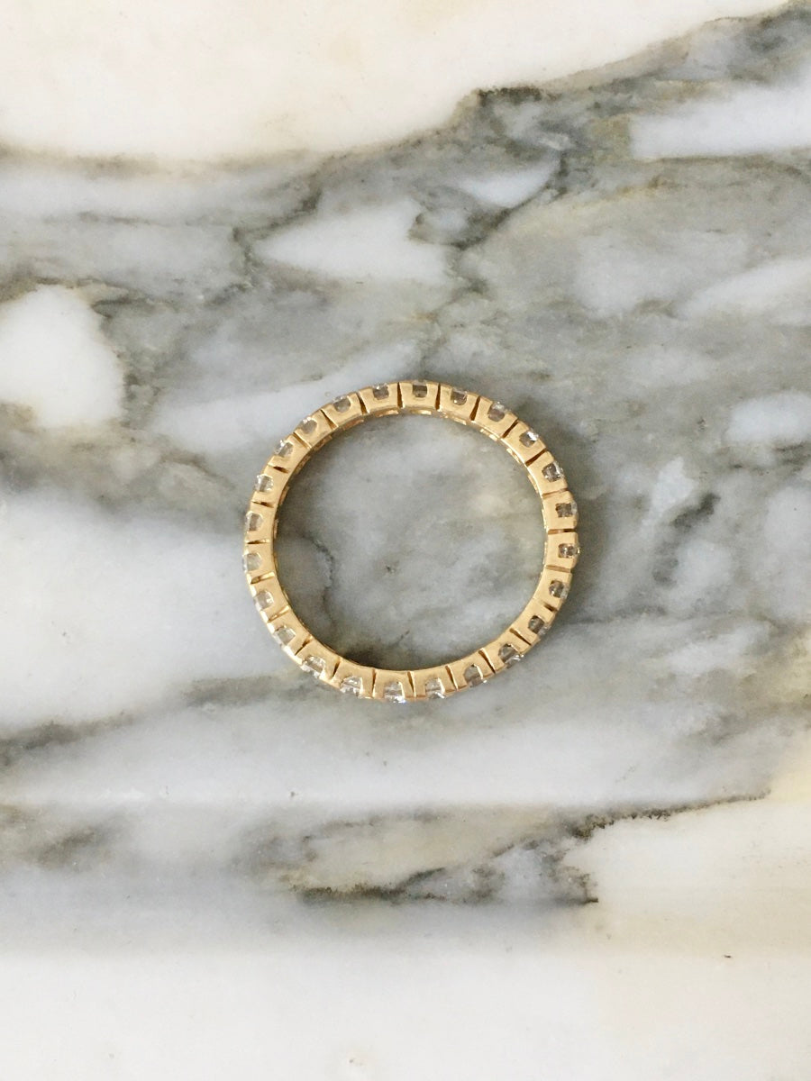 Yellow Gold and Diamond Wedding Band