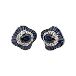 Gold White gold Sapphire Earrings