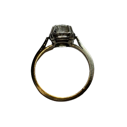 Solitaire Ring in White Gold, Platinum, and Diamond