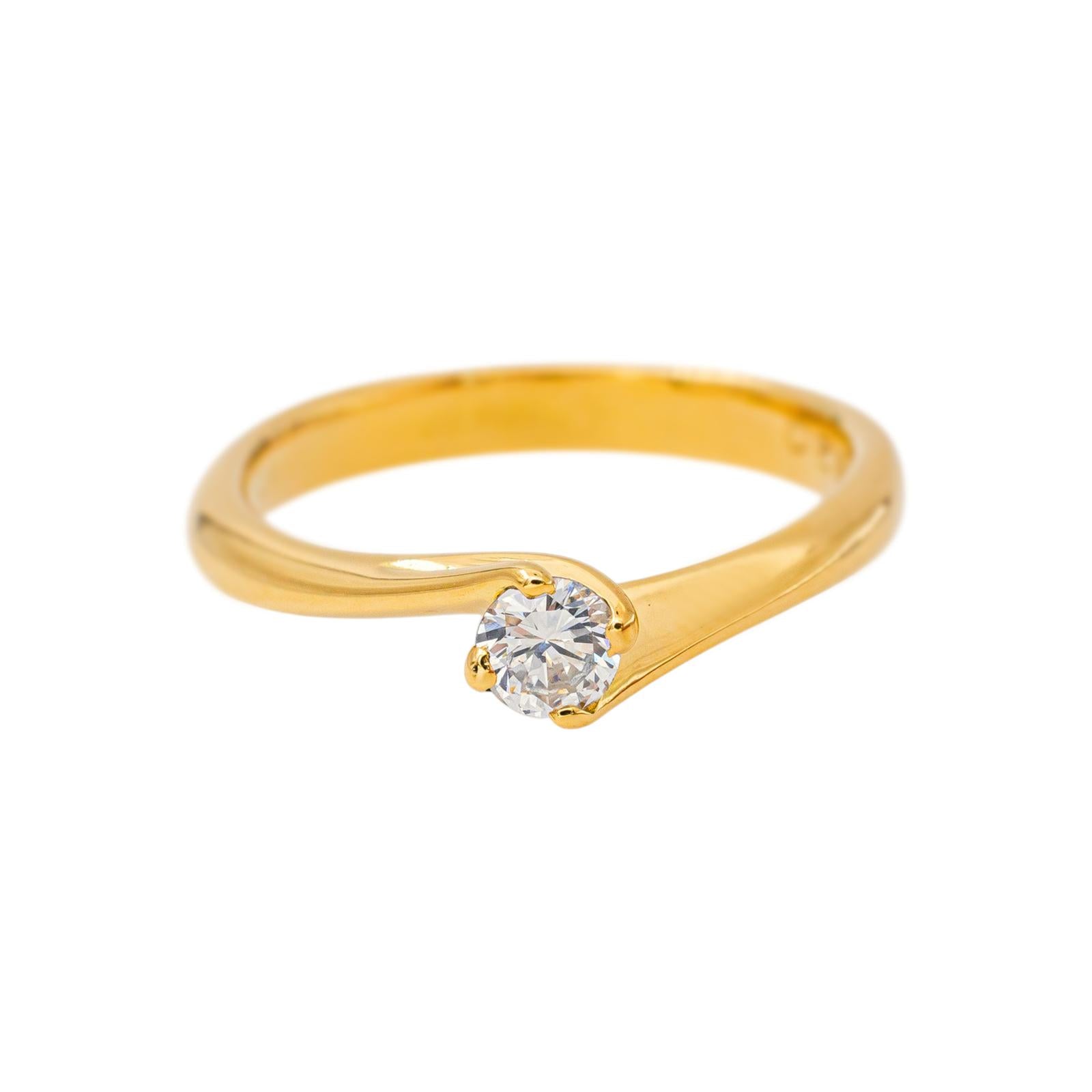 Bague Solitaire Or jaune Diamant