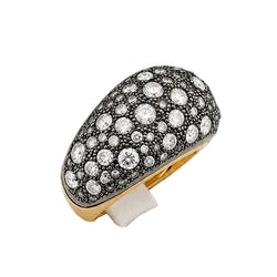 POMELLATO "Tango" Dome Ring in yellow gold and diamonds