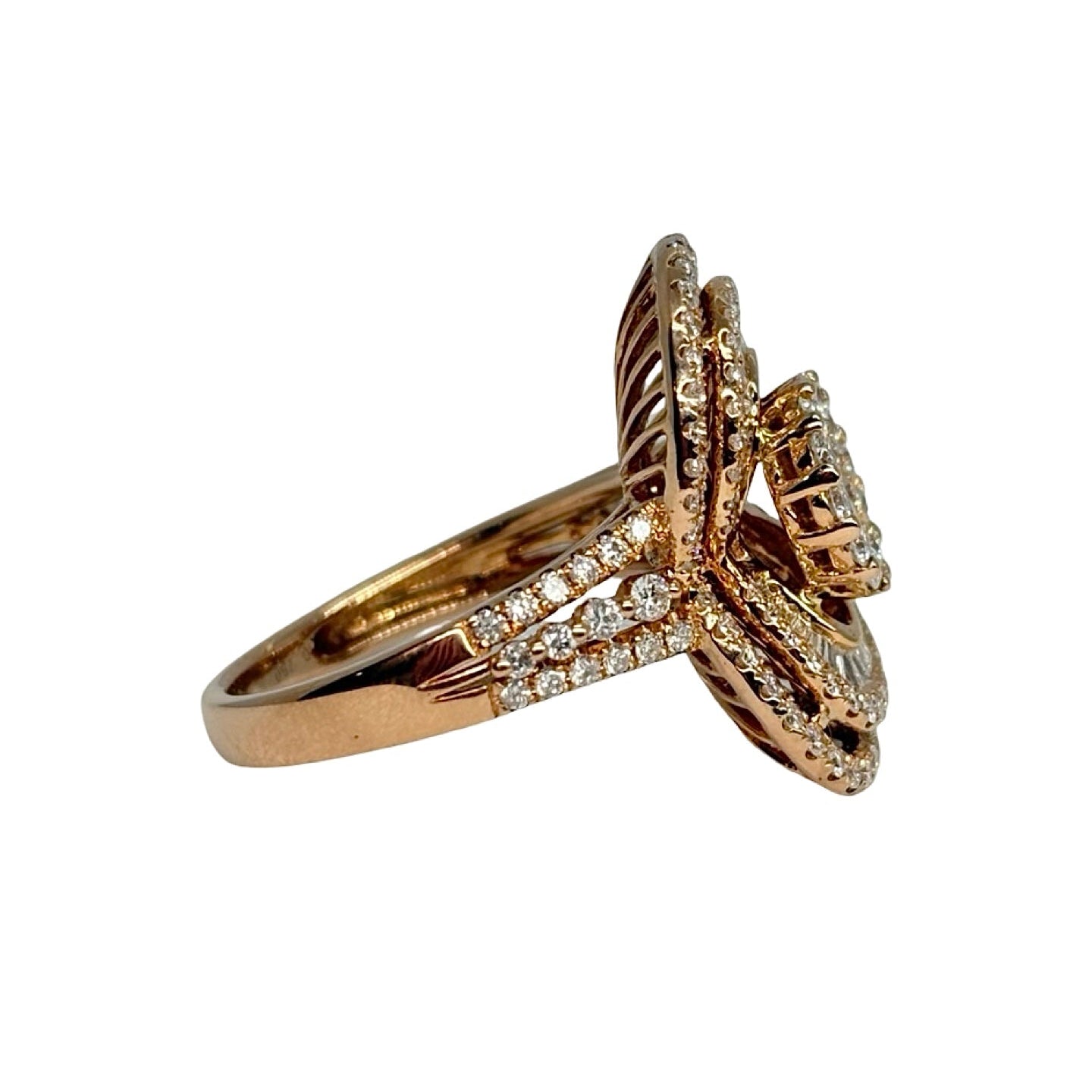 Rose Gold and Diamond Pave Ring