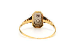 Bague en or blanc, or jaune et diamants