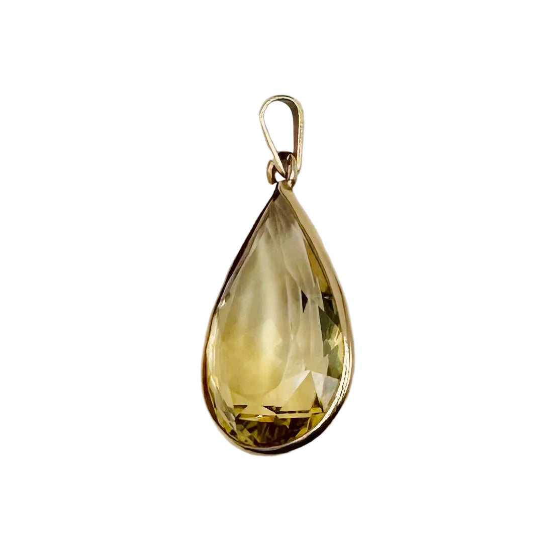 Pendant in Yellow gold and Citrine