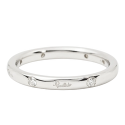 POMELLATO "Lucciole" Wedding Band in White Gold with Diamonds
