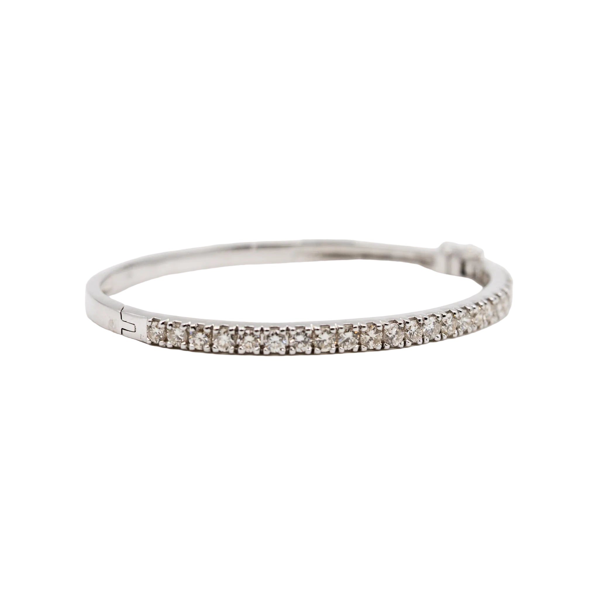 Bracelet Jonc en or blanc et diamants