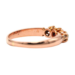 Trilogy Ring in Yellow Gold, Sapphire, and Diamonds
