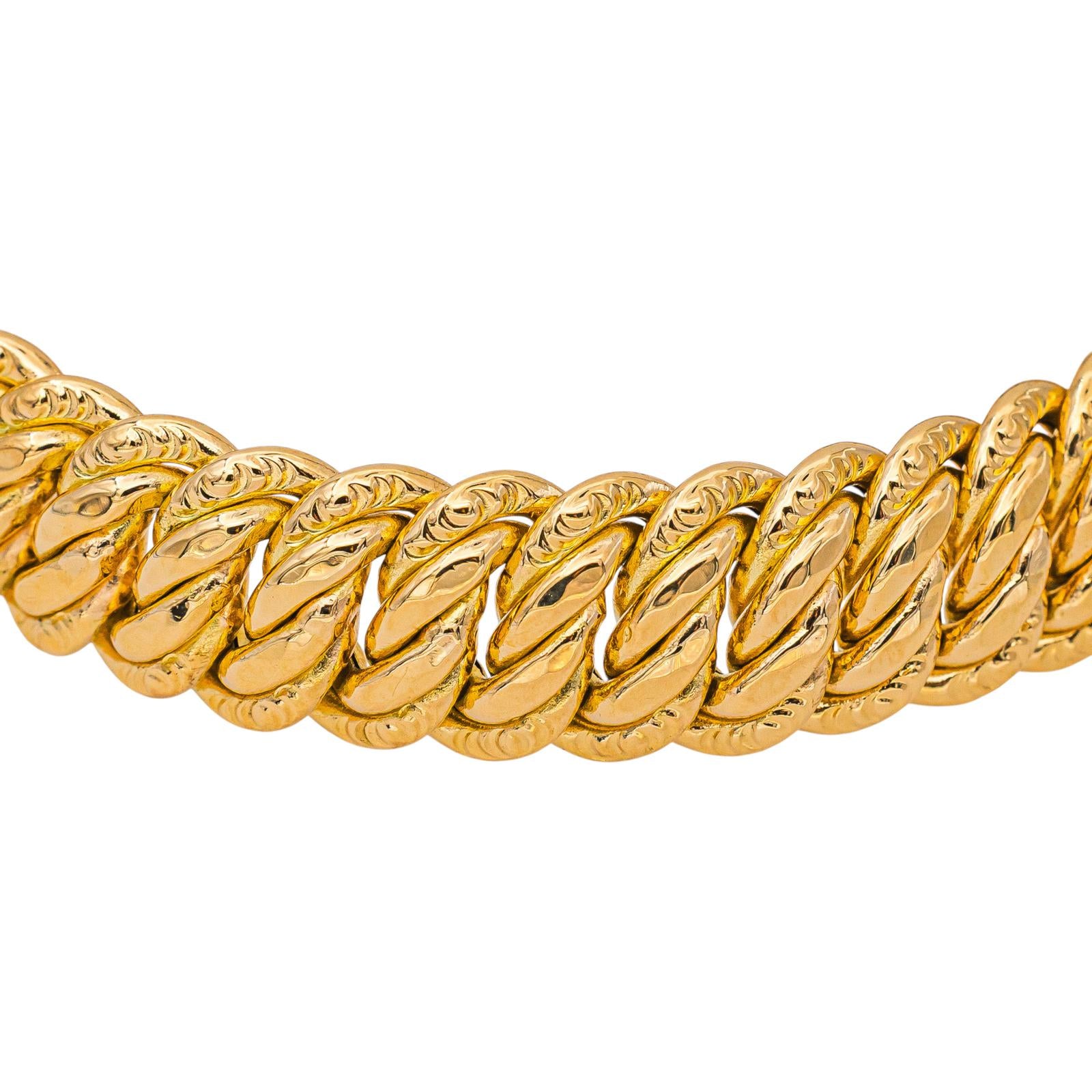 Yellow Gold American Link Bracelet