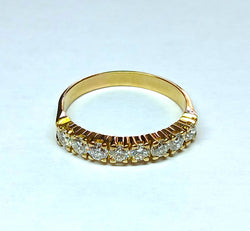 Bague Alliance en or jaune et diamants