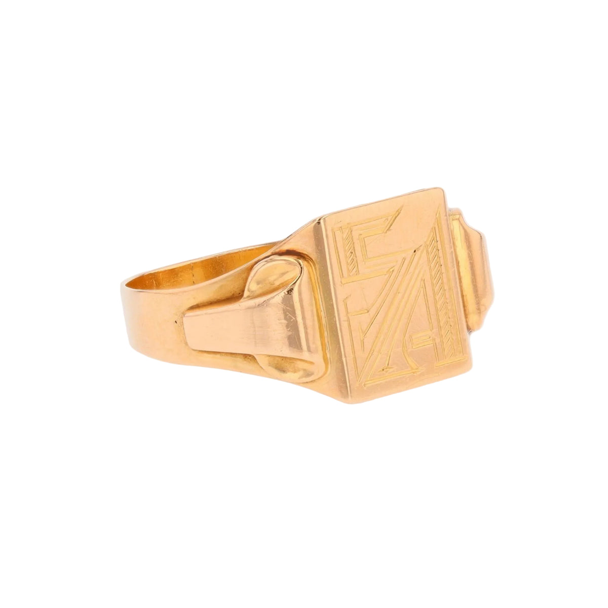 Rose gold Signet ring