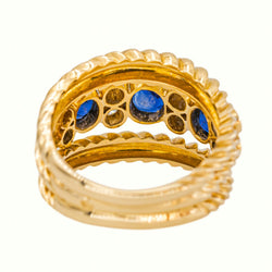 Yellow gold Sapphire Ring