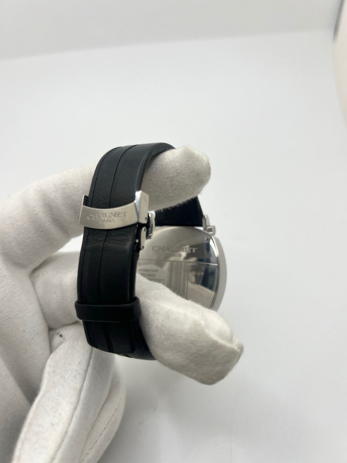 CHAUMET "Dandy" Watch in Steel and Leather
