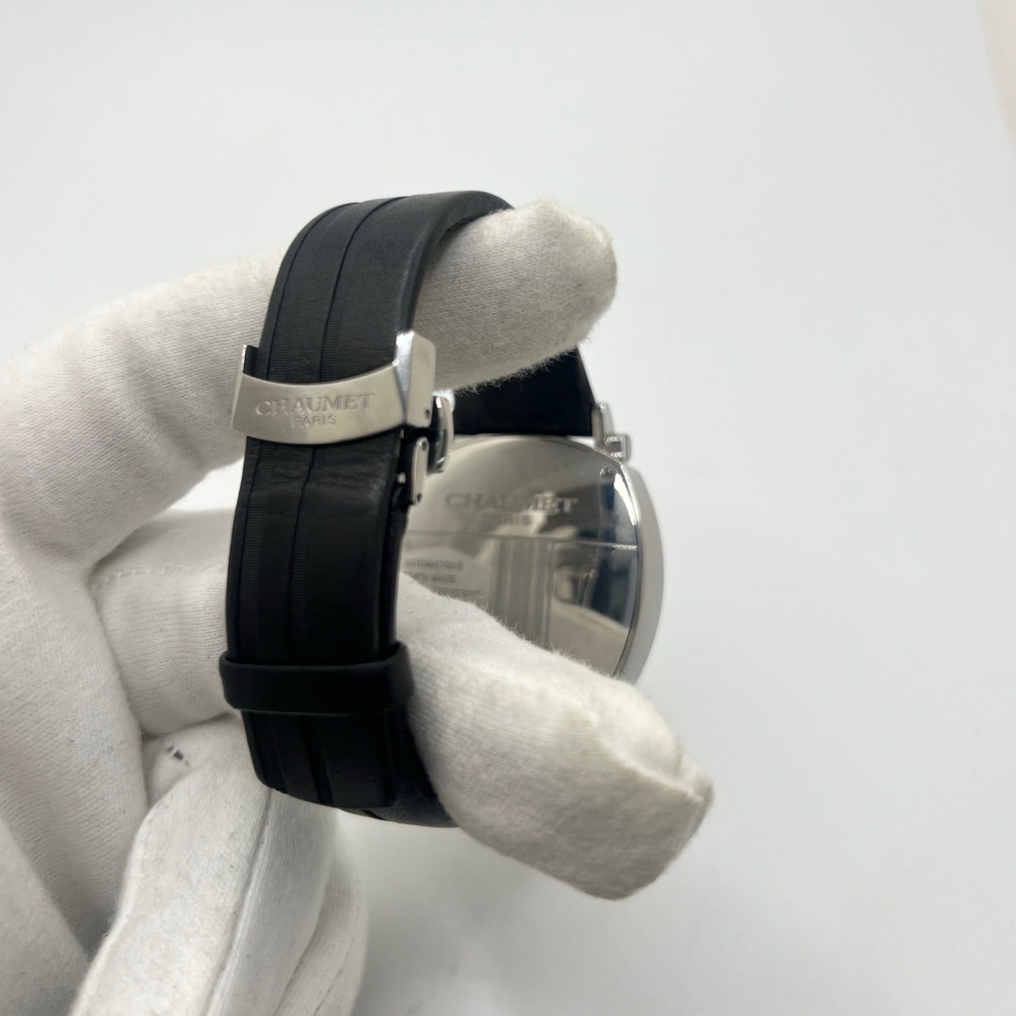 CHAUMET "Dandy" Watch in Steel and Leather