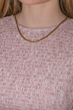 Collier Maille palmier Or jaune