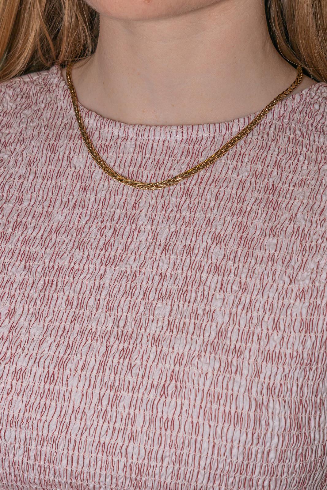 Collier Maille palmier Or jaune