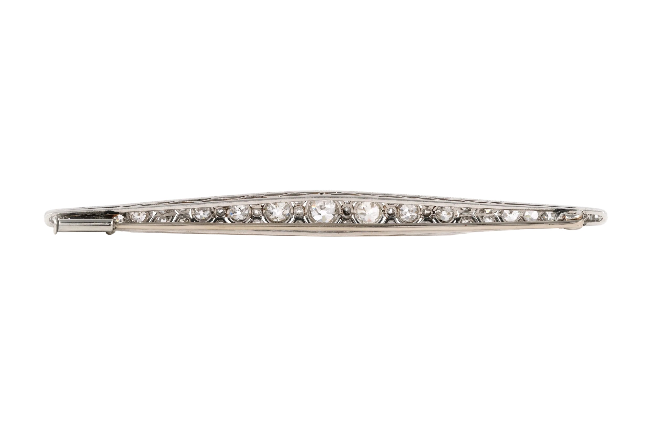 Platinum and Diamond Brooch