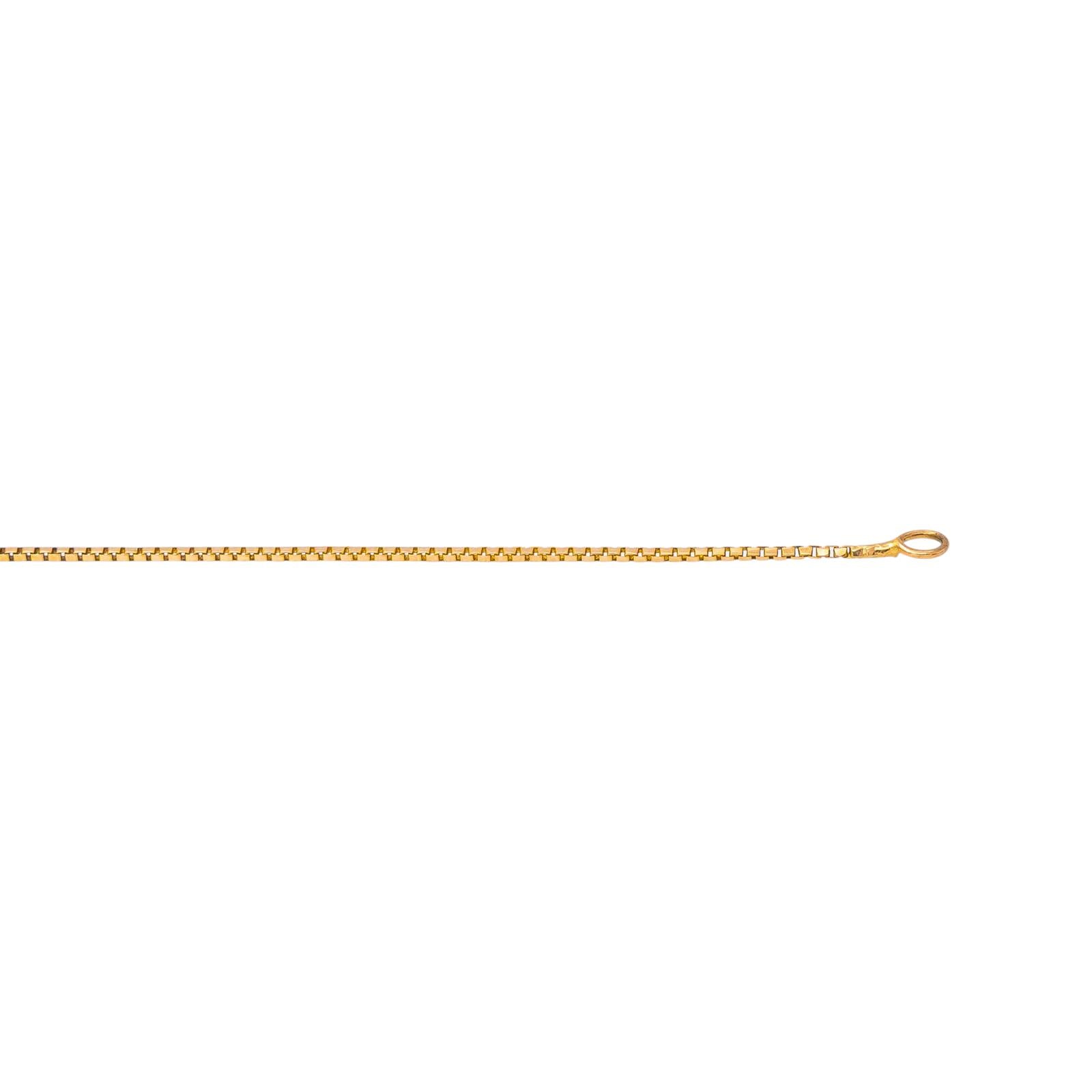 Yellow Gold Box Chain Necklace