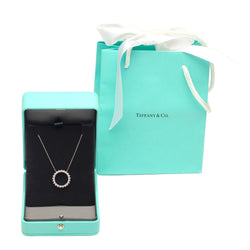 Necklace Pendant TIFFANY & CO. "Open Circle" in Platinum and Diamonds
