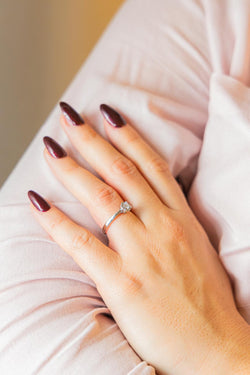Bague Solitaire Or blanc Diamant