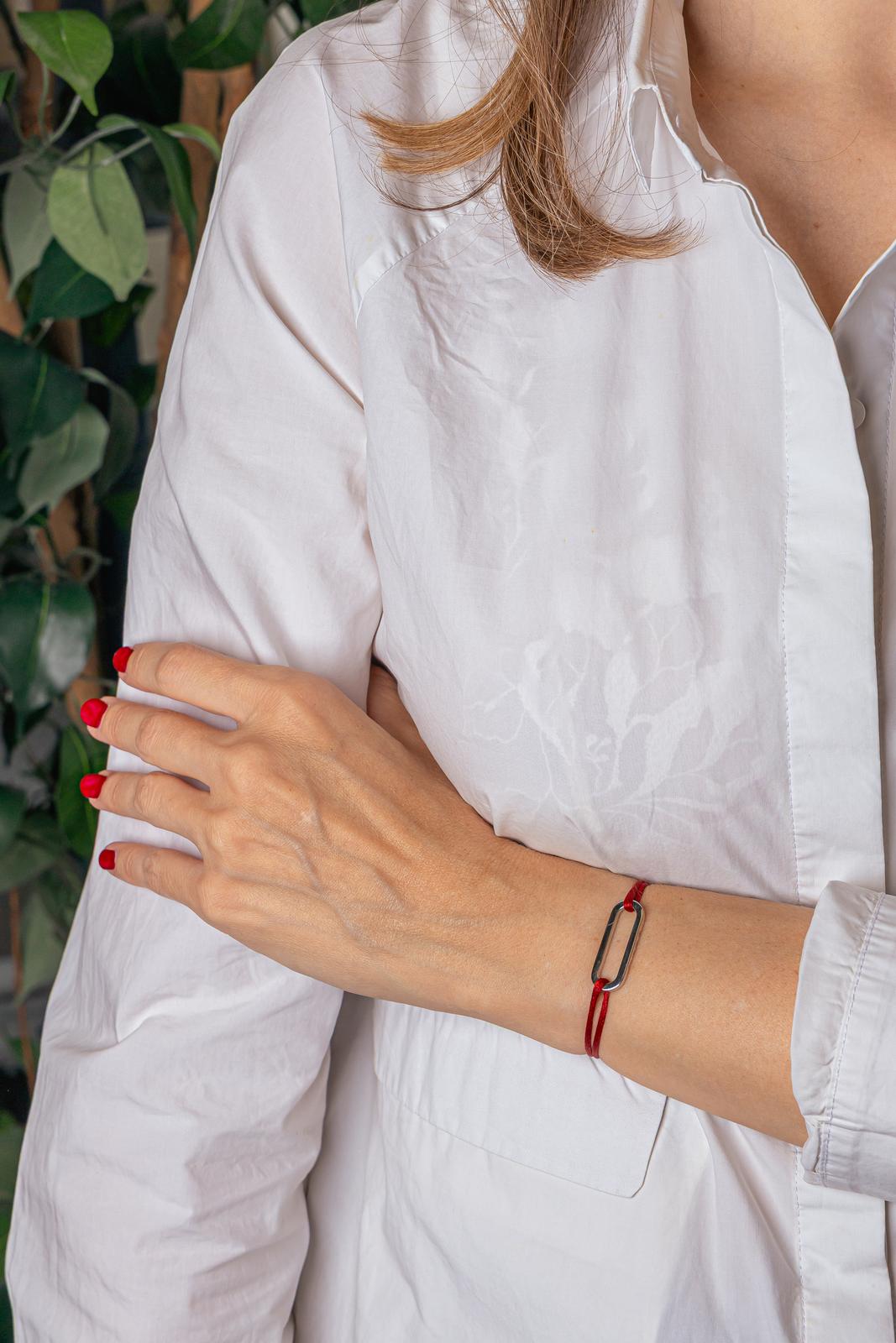 Dinh Van White Gold Link Cordon Bracelet
