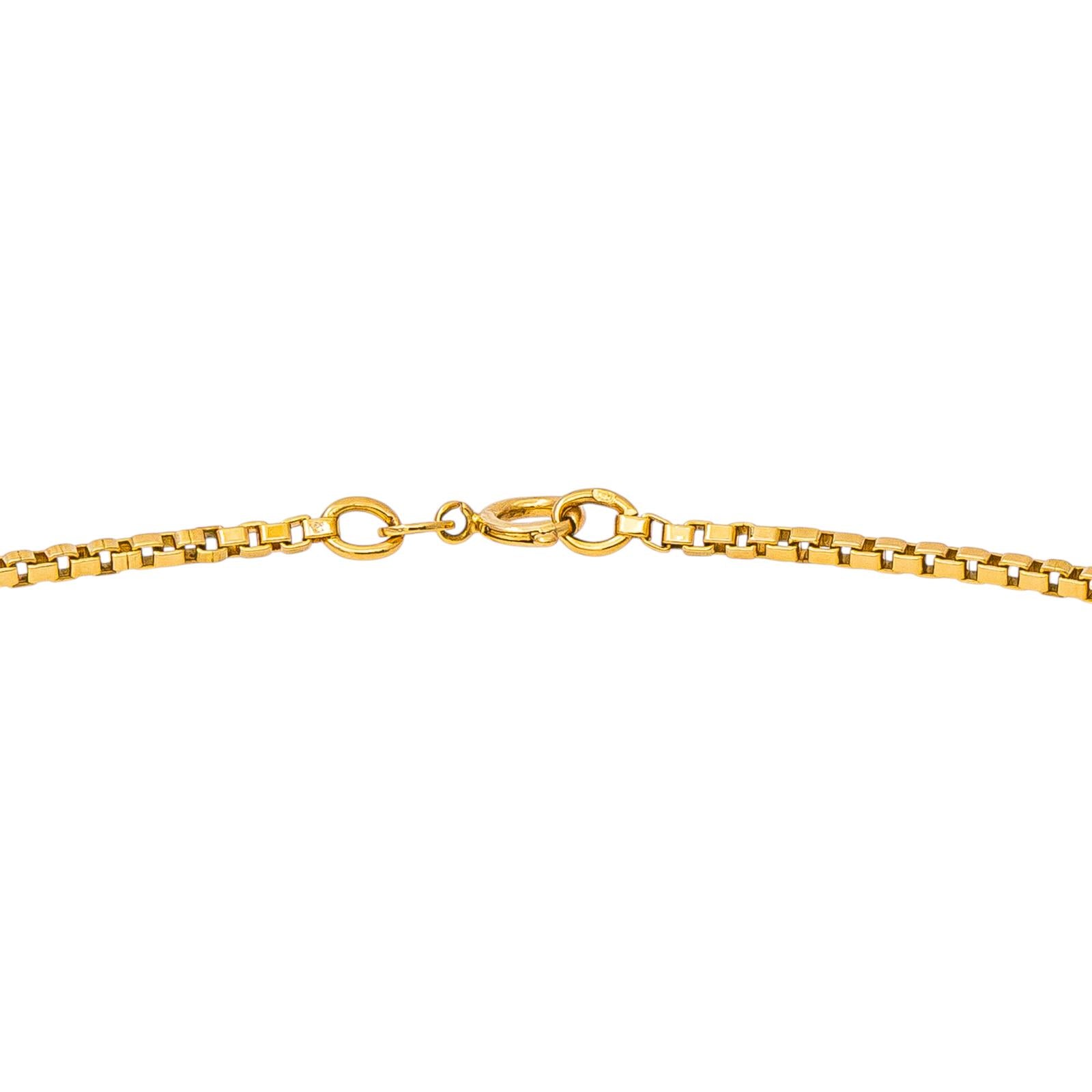Yellow gold Box chain Necklace