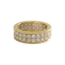 White gold, Yellow gold and Diamond Bandeau Ring