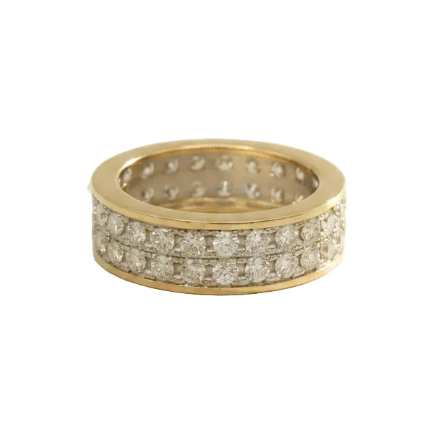 White gold, Yellow gold and Diamond Bandeau Ring