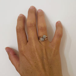 "Toi & Moi" Ring in Rose Gold, Platinum, and Diamonds