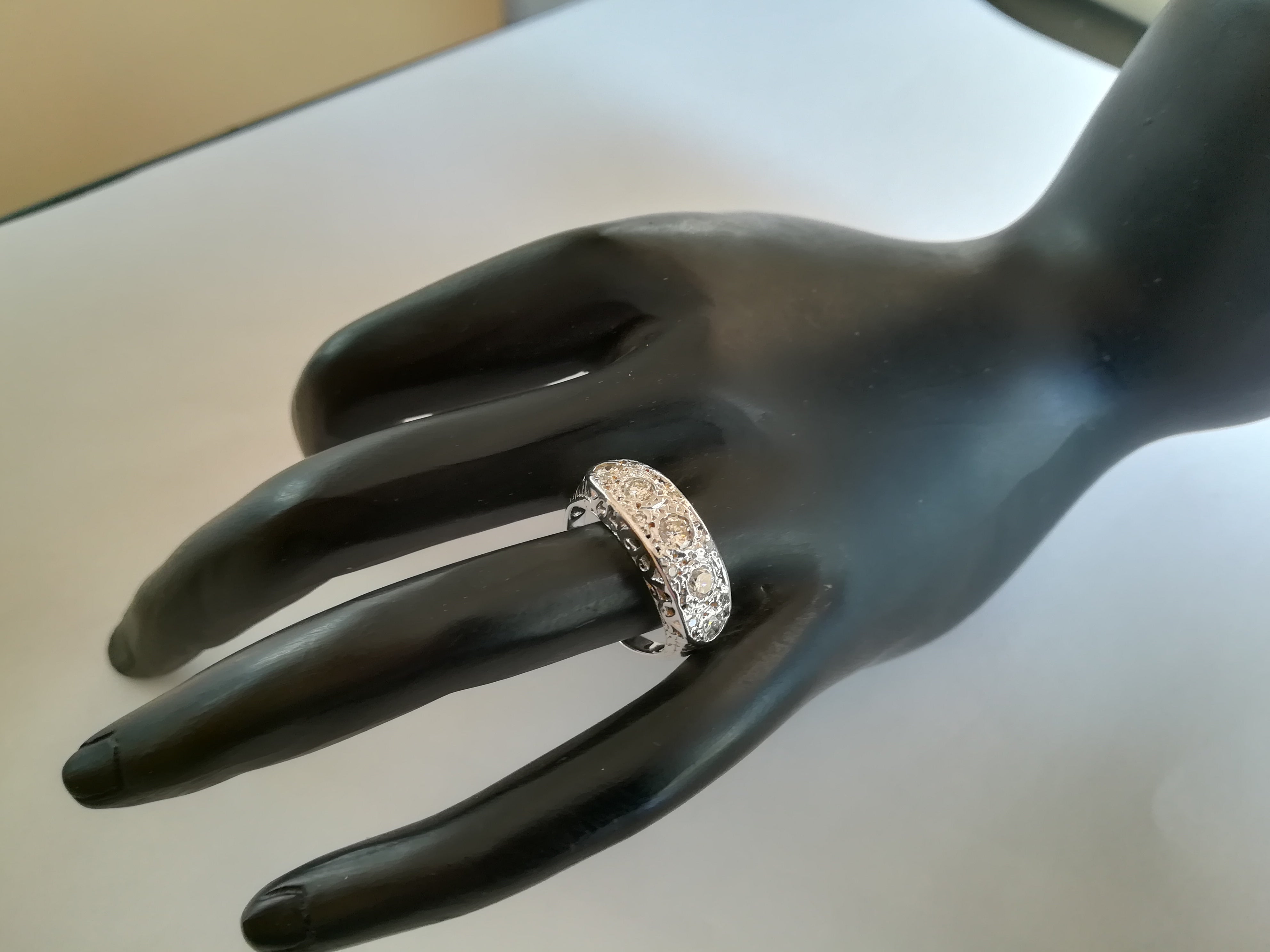 Ring Old Garter in white gold and diamonds