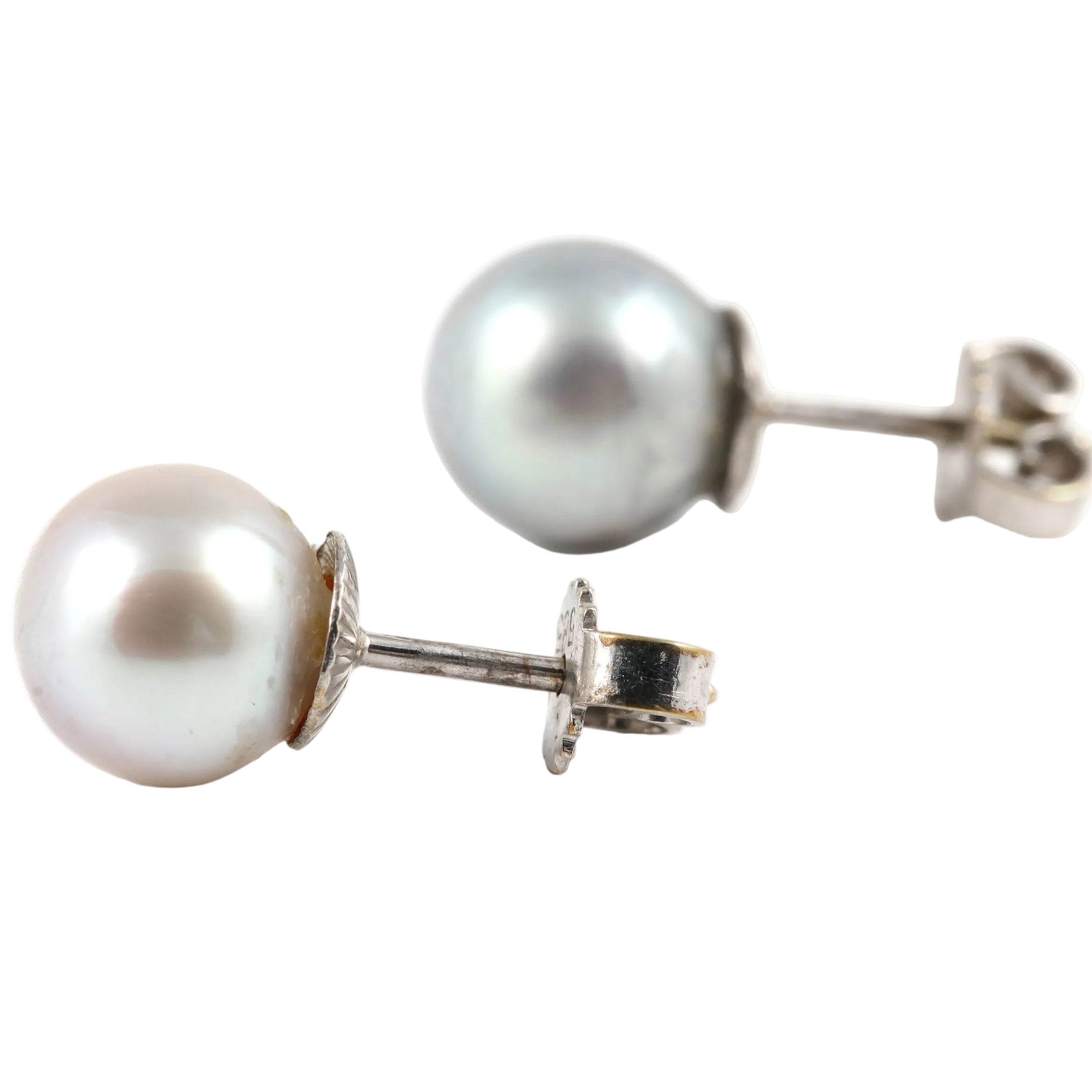 White Gold Earrings with Pearls