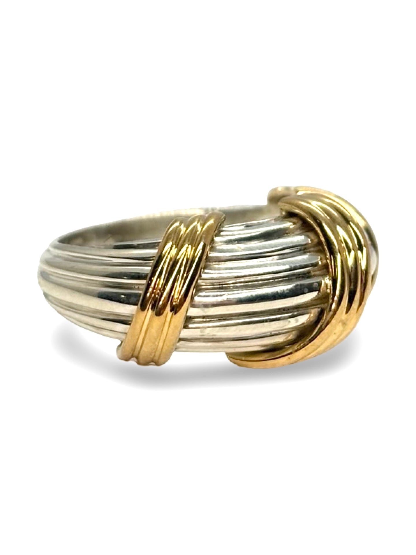 HERMÈS Bangle Ring in Yellow Gold and Silver