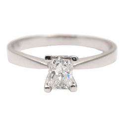 White Gold Solitaire Ring with Diamond